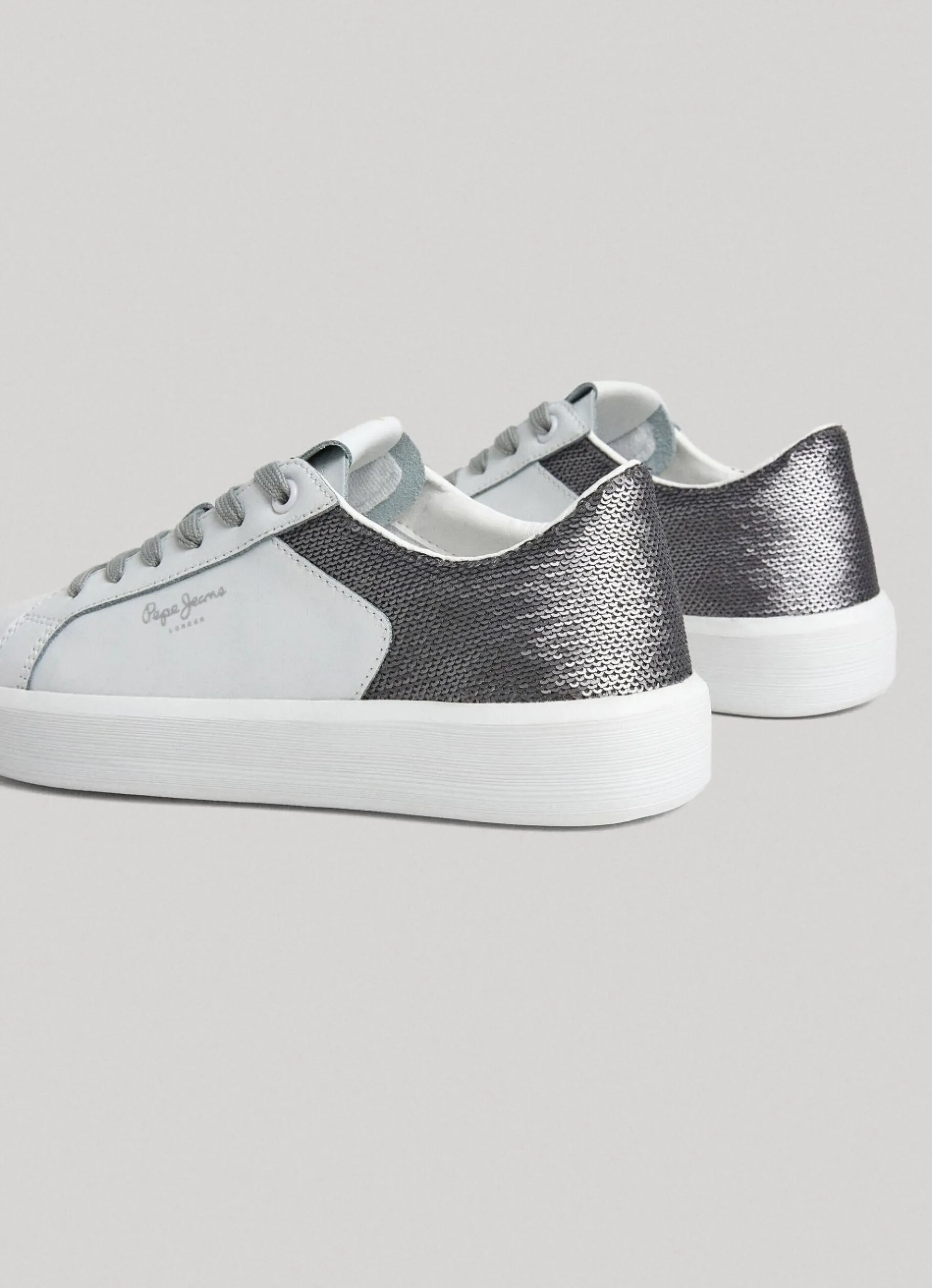 Women Pepe Jeans Dobbie Part Leather Trainers