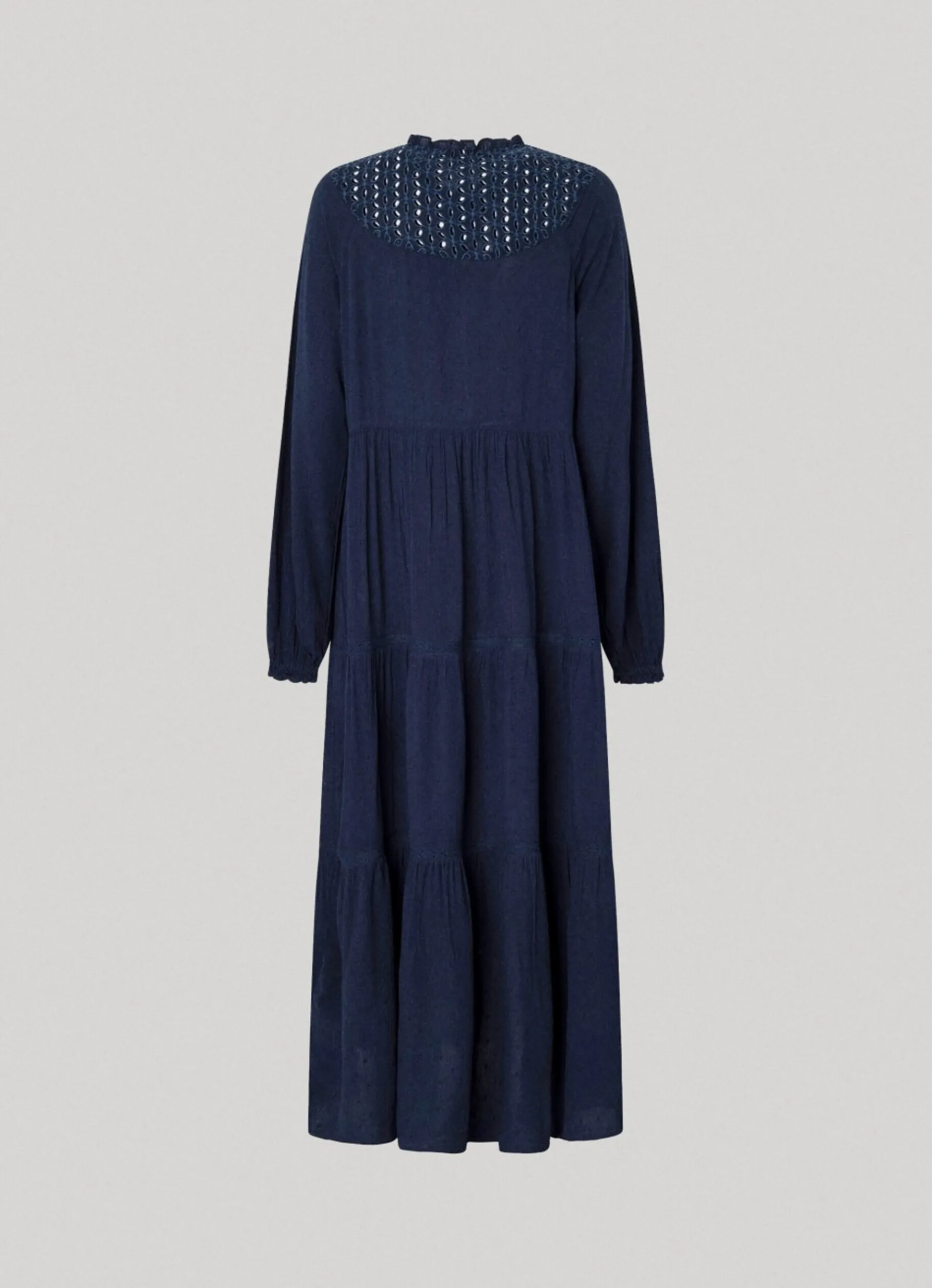 Women Pepe Jeans Dobby Dress With Openwork Details