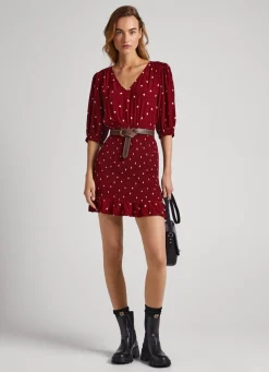 Women Pepe Jeans Dot Print Dress