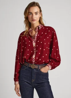Women Pepe Jeans Dot Print Shirt