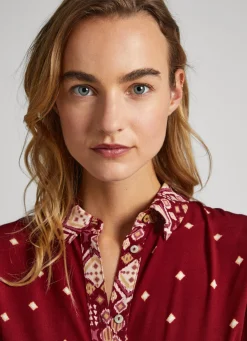 Women Pepe Jeans Dot Print Shirt