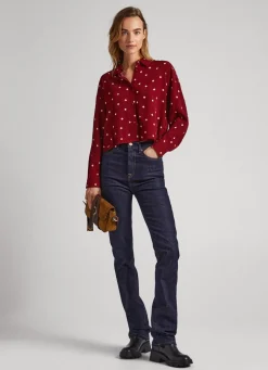 Women Pepe Jeans Dot Print Shirt