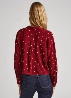 Women Pepe Jeans Dot Print Shirt