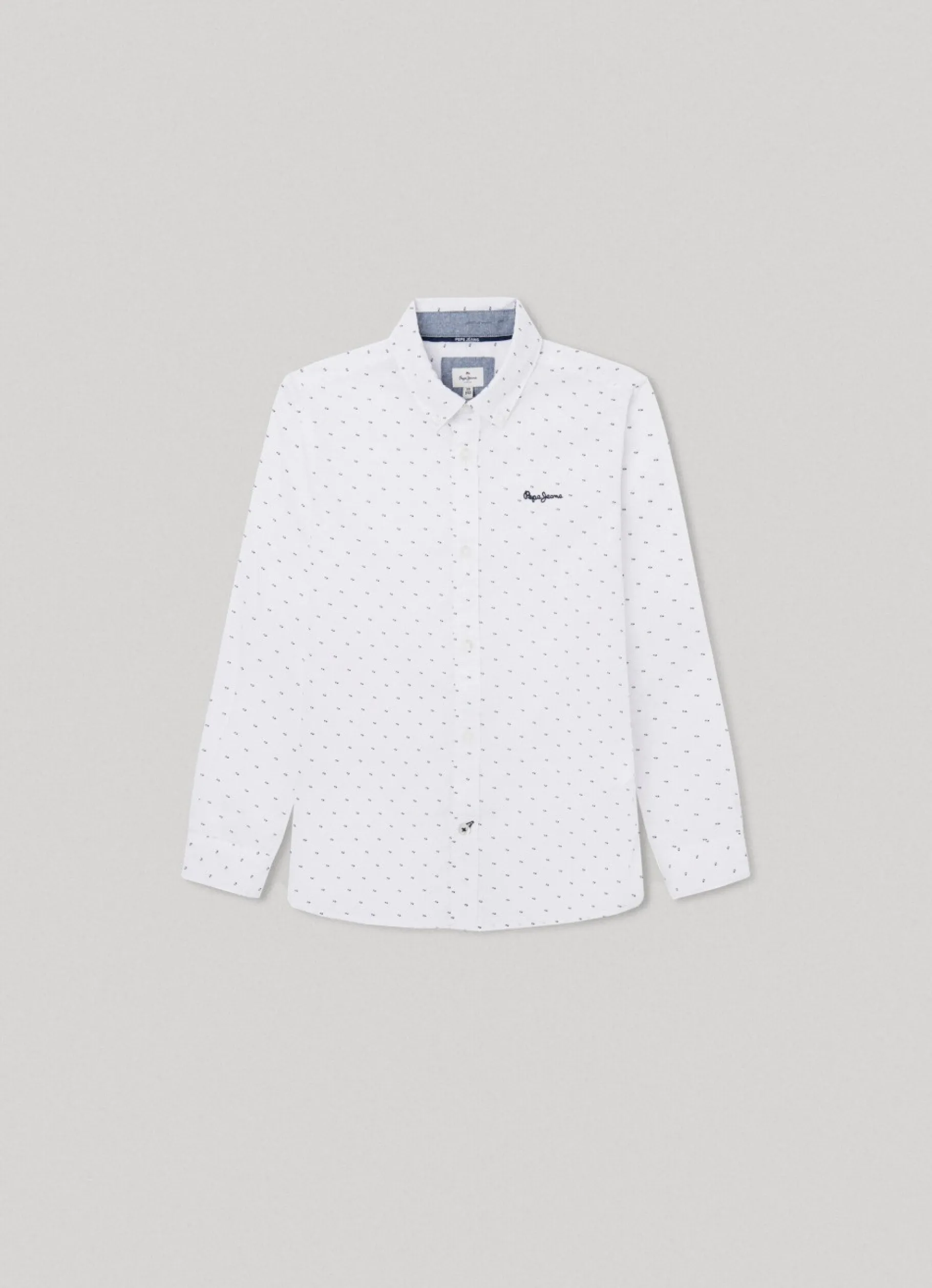 Boy Pepe Jeans Dotted Poplin Shirt