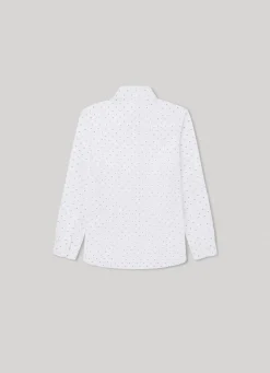 Boy Pepe Jeans Dotted Poplin Shirt