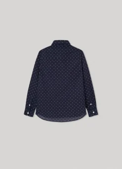 Boy Pepe Jeans Dotted Poplin Shirt
