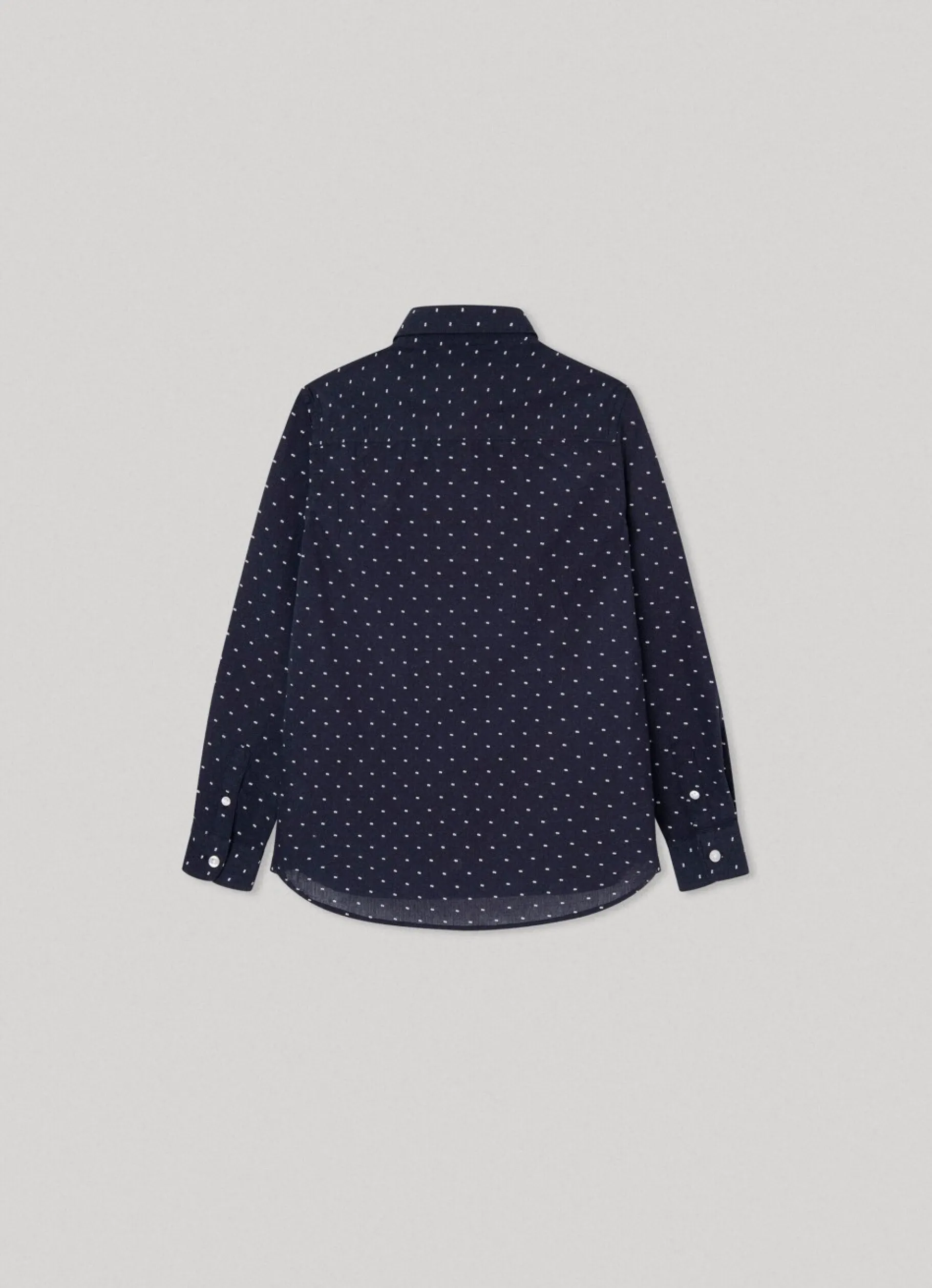 Boy Pepe Jeans Dotted Poplin Shirt