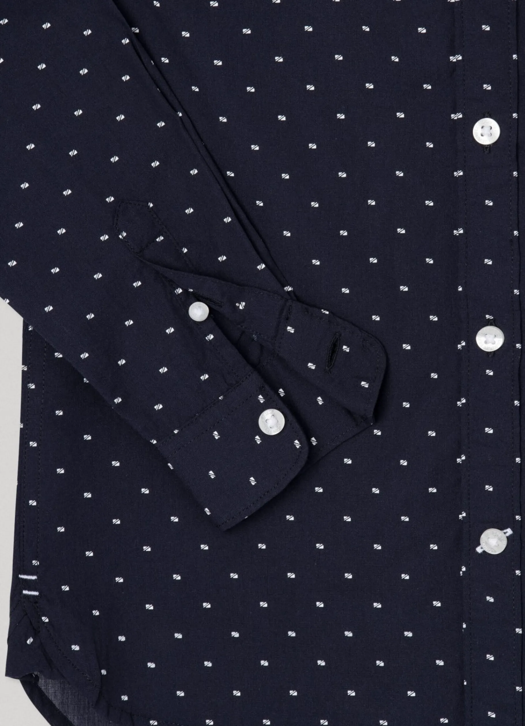Boy Pepe Jeans Dotted Poplin Shirt