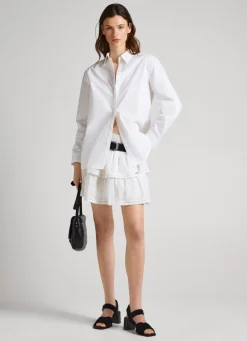 Women Pepe Jeans Double Ruffle Layer Skirt