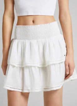 Women Pepe Jeans Double Ruffle Layer Skirt