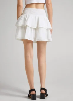 Women Pepe Jeans Double Ruffle Layer Skirt
