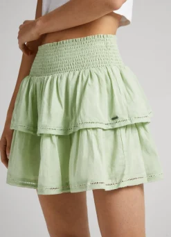 Women Pepe Jeans Double Ruffle Layer Skirt