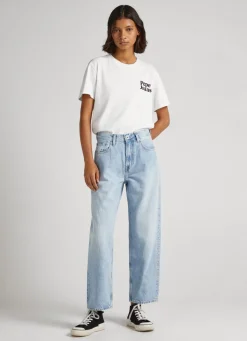 Women Pepe Jeans Dover Relaxed Fit High-Rise Jeans