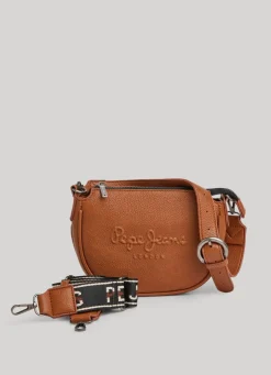 Women Pepe Jeans Embossed Logo Shoulder Bag