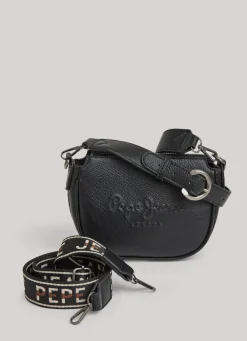Women Pepe Jeans Embossed Logo Shoulder Bag