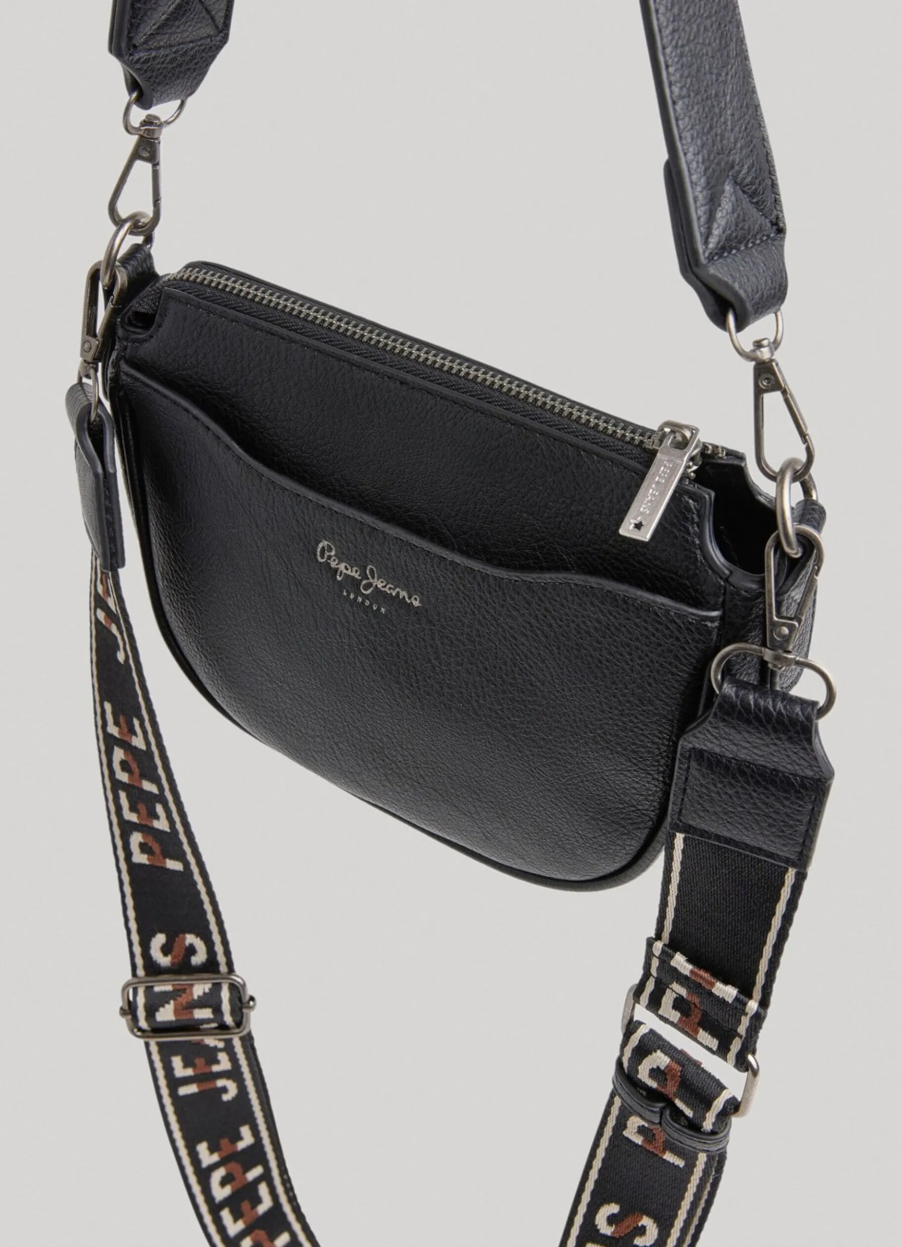 Women Pepe Jeans Embossed Logo Shoulder Bag
