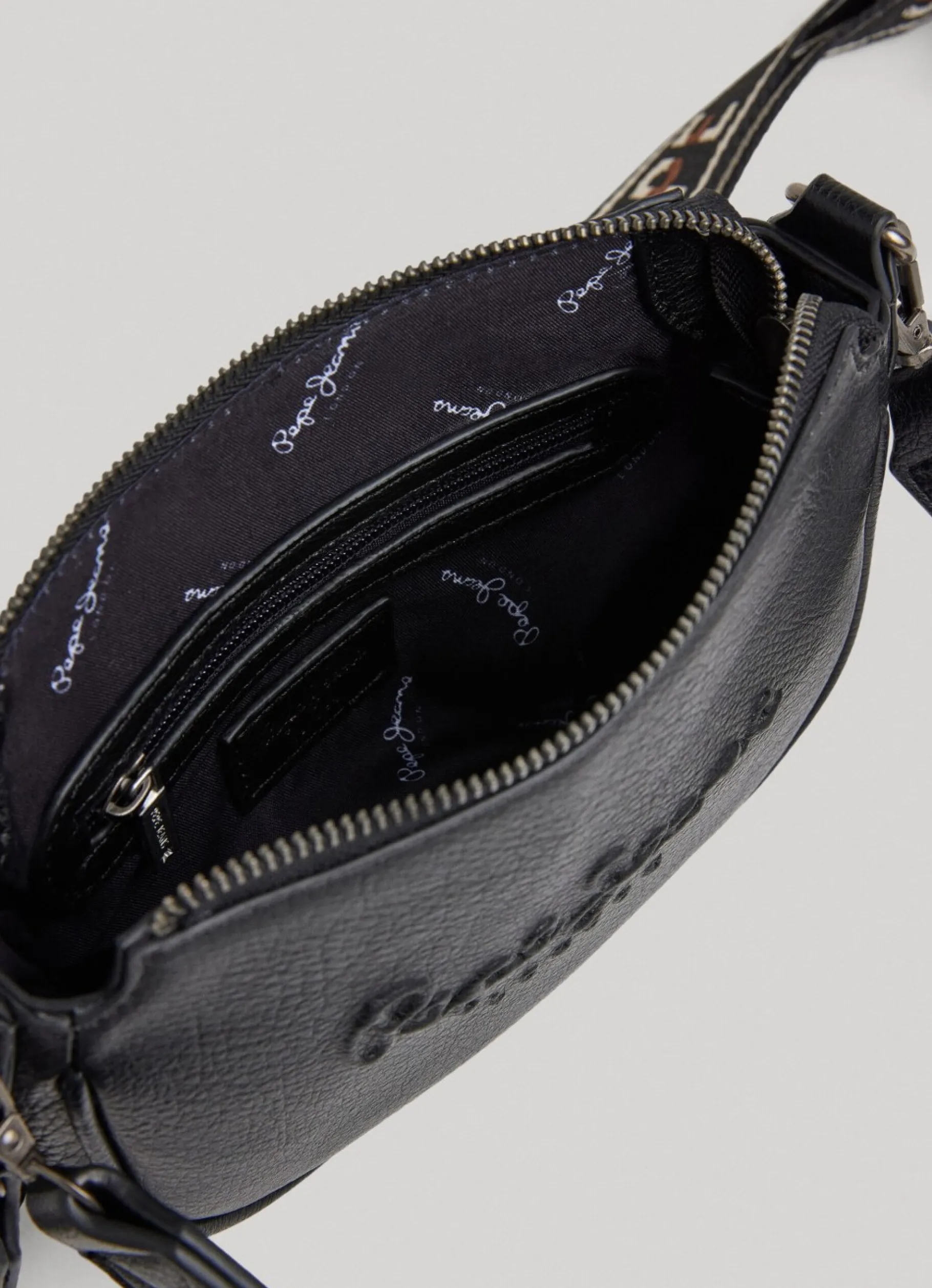 Women Pepe Jeans Embossed Logo Shoulder Bag