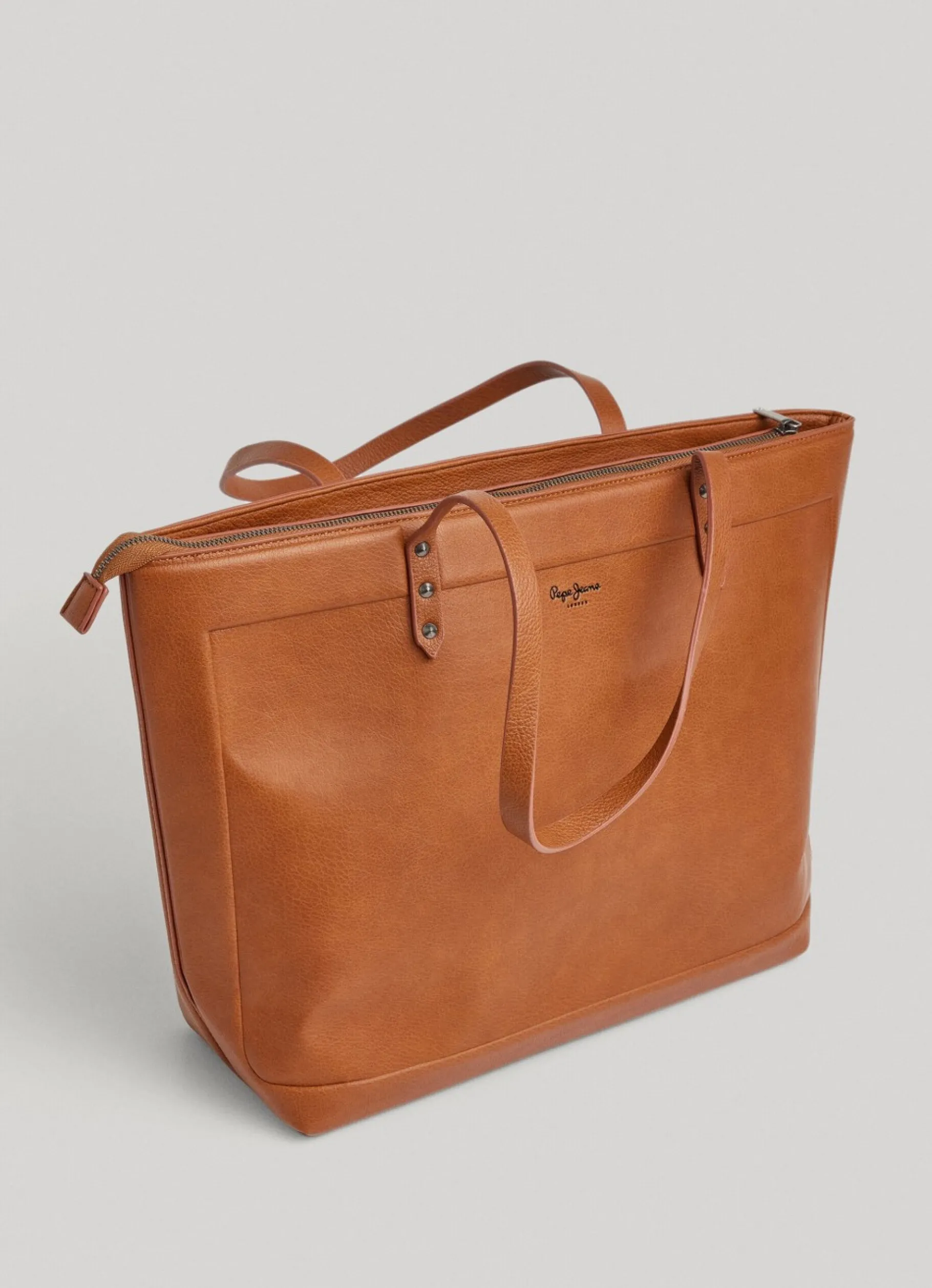Women Pepe Jeans Embossed Logo Tote Bag