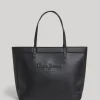 Women Pepe Jeans Embossed Logo Tote Bag