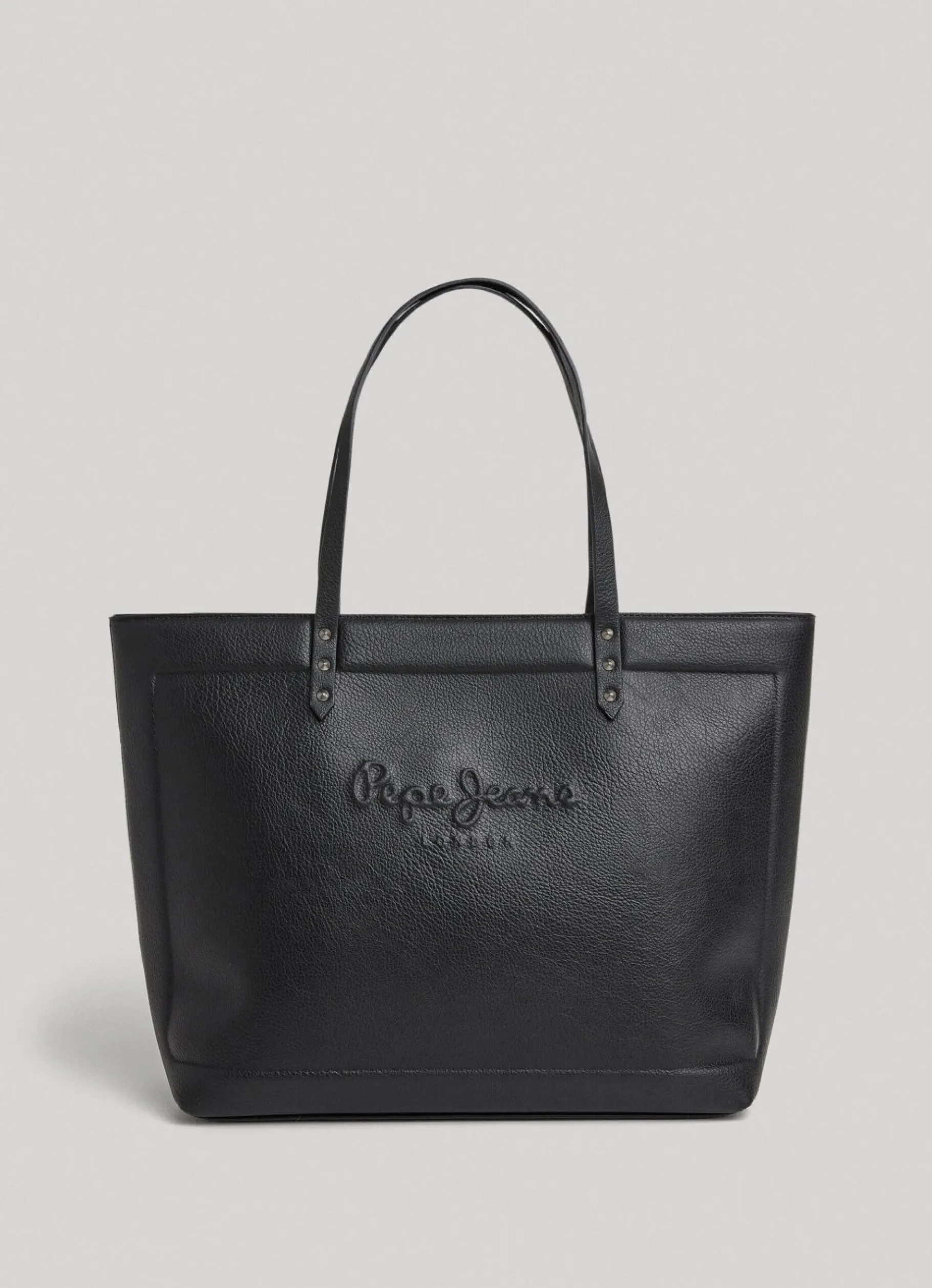 Women Pepe Jeans Embossed Logo Tote Bag