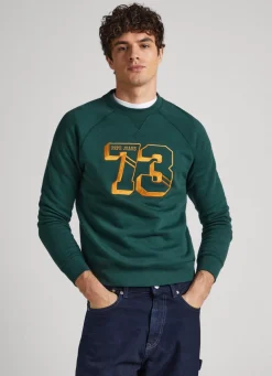 Men Pepe Jeans Embroidered 73 Logo Sweatshirt