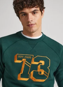 Men Pepe Jeans Embroidered 73 Logo Sweatshirt