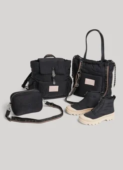 Women Pepe Jeans Embroidered Logo Camera Crossbody Bag