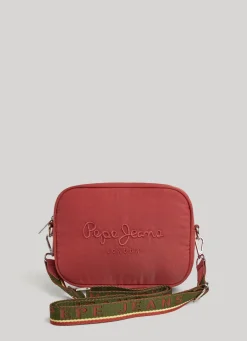 Women Pepe Jeans Embroidered Logo Camera Crossbody Bag