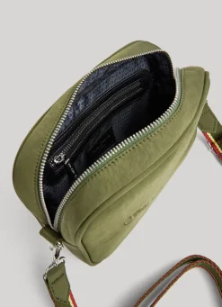 Women Pepe Jeans Embroidered Logo Camera Crossbody Bag