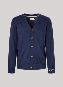 Men Pepe Jeans Embroidered Logo Cardigan