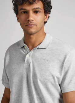 Men Pepe Jeans Embroidered Logo Cotton Pique Polo