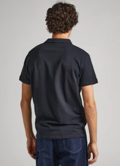 Men Pepe Jeans Embroidered Logo Cotton Pique Polo