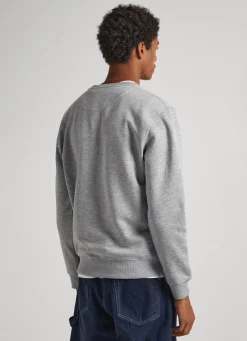 Men Pepe Jeans Embroidered Logo Cotton Sweatshirt