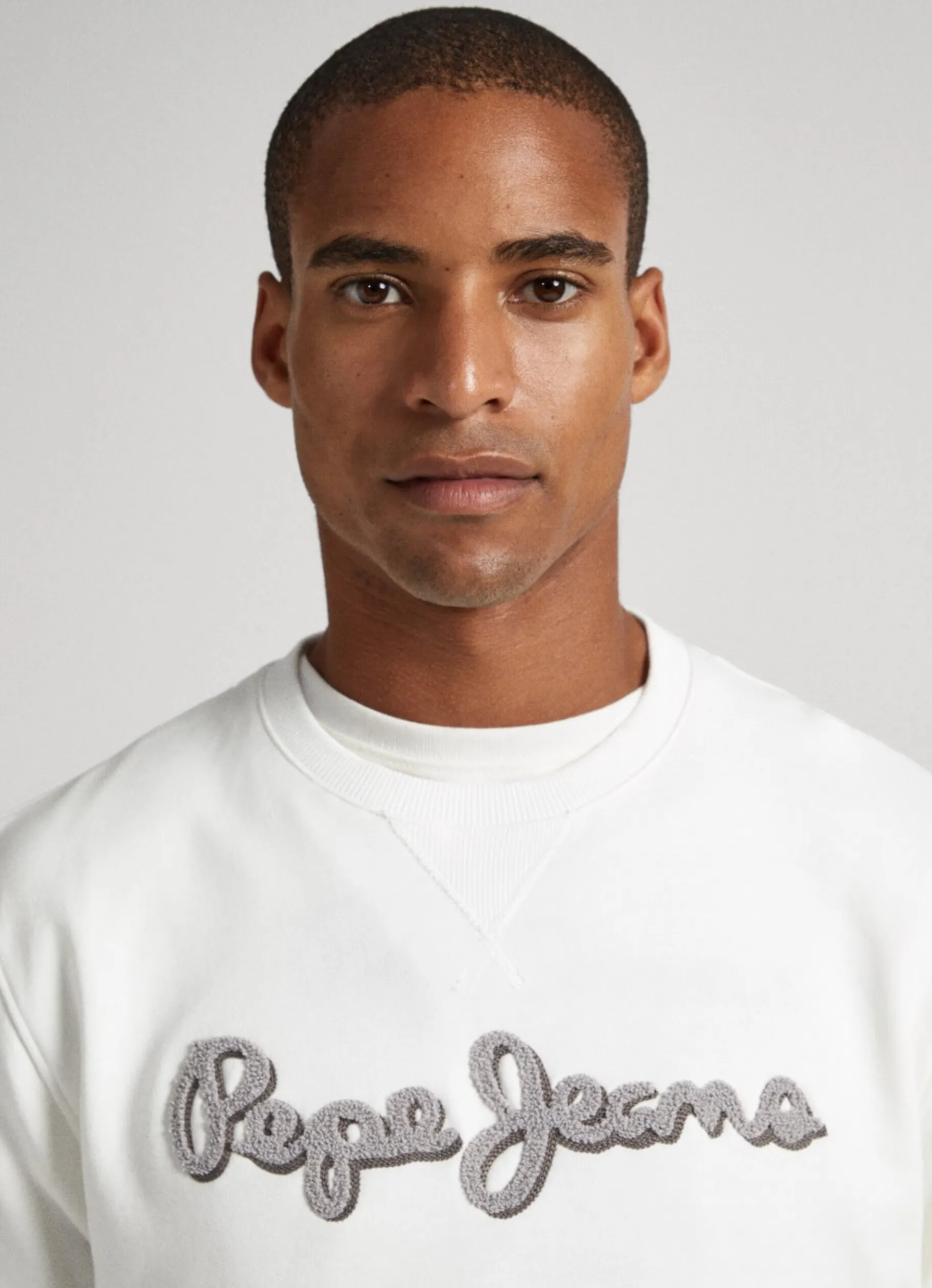 Men Pepe Jeans Embroidered Logo Cotton Sweatshirt