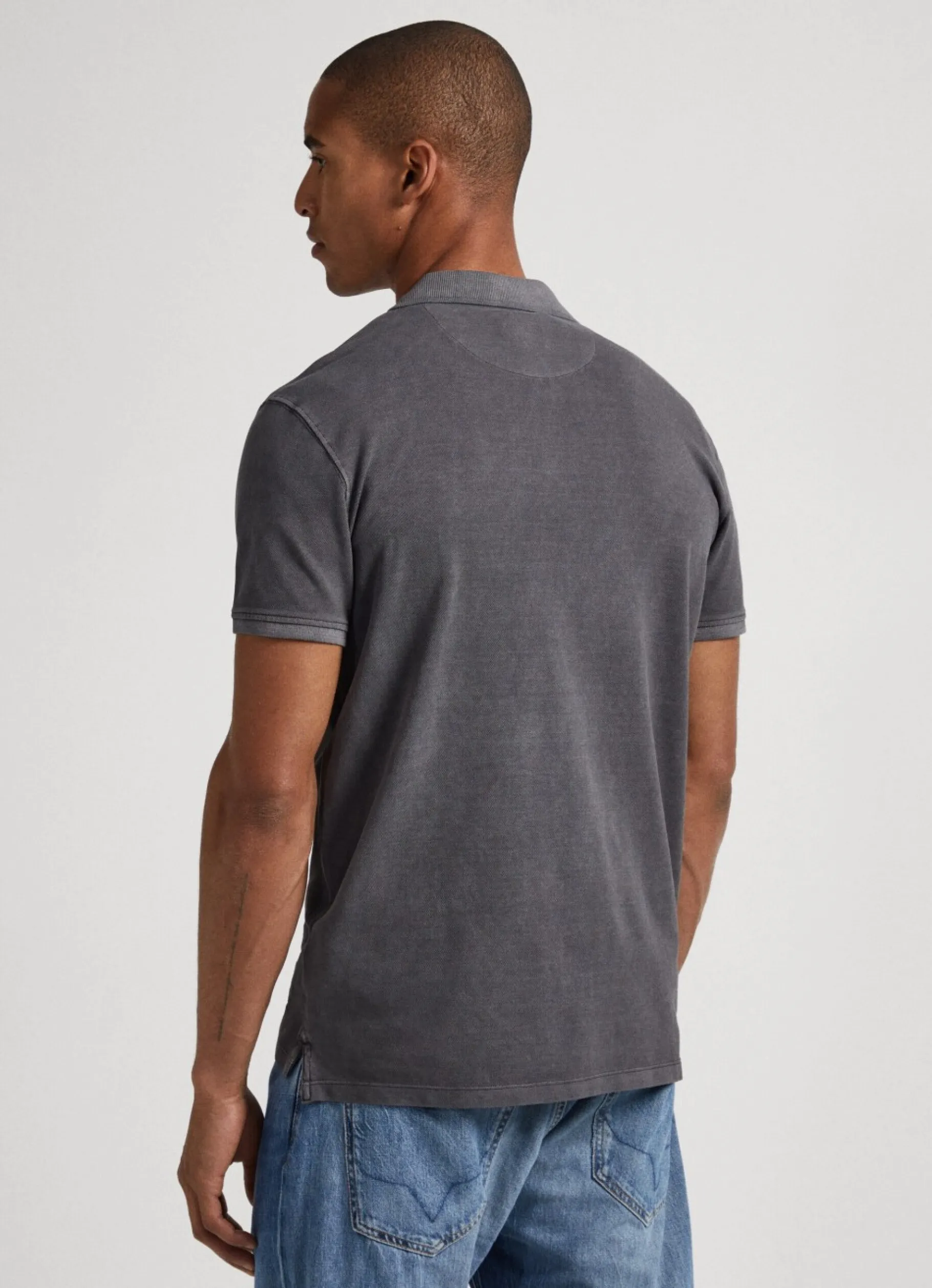 Men Pepe Jeans Embroidered Logo Pique Polo Shirt