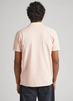 Men Pepe Jeans Embroidered Logo Pique Polo Shirt