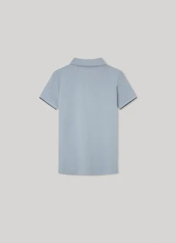 Boy Pepe Jeans Embroidered Logo Pique Polo Shirt