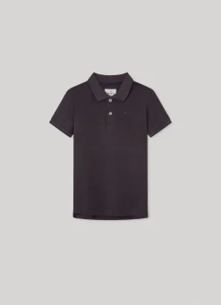 Boy Pepe Jeans Embroidered Logo Pique Polo Shirt