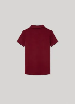 Boy Pepe Jeans Embroidered Logo Pique Polo Shirt