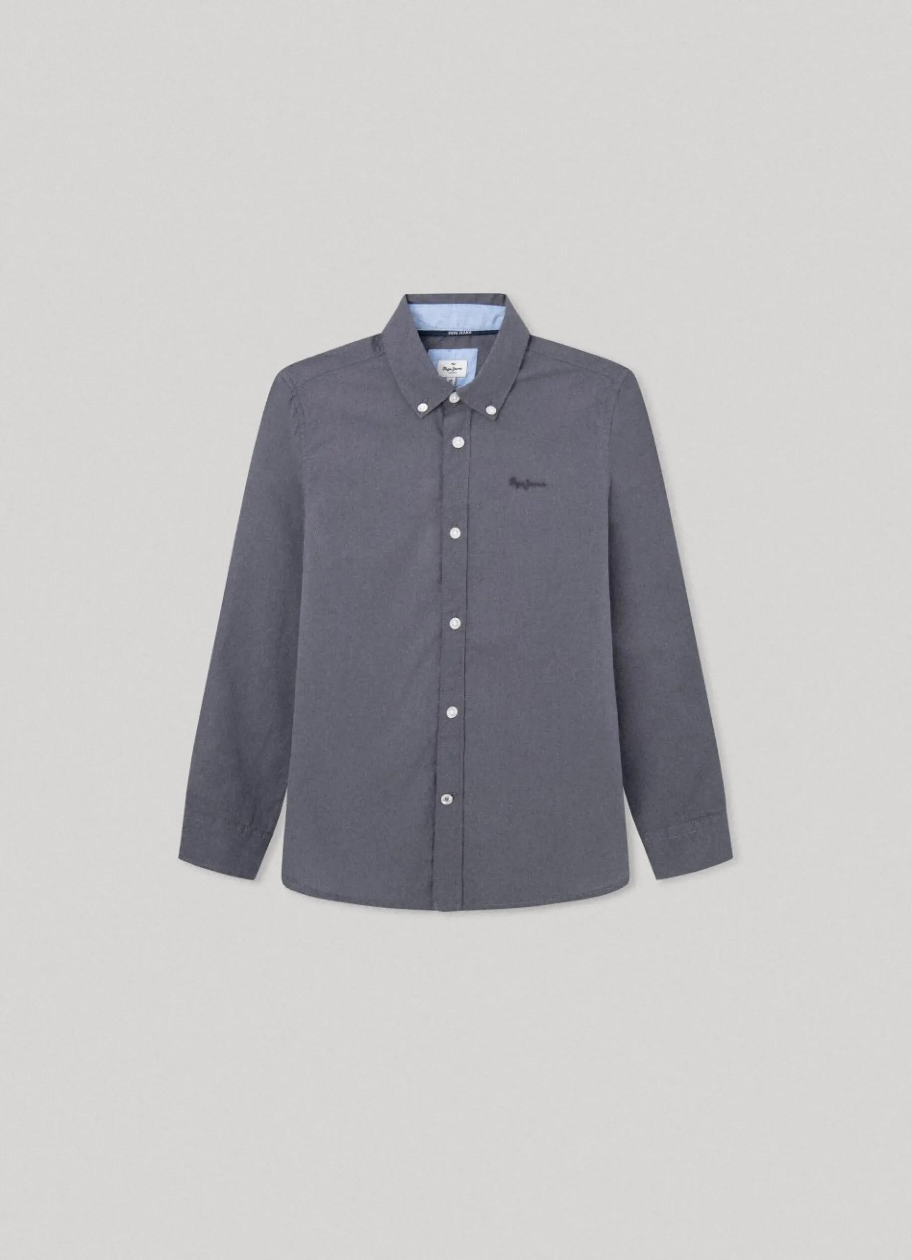 Boy Pepe Jeans Embroidered Logo Poplin Shirt