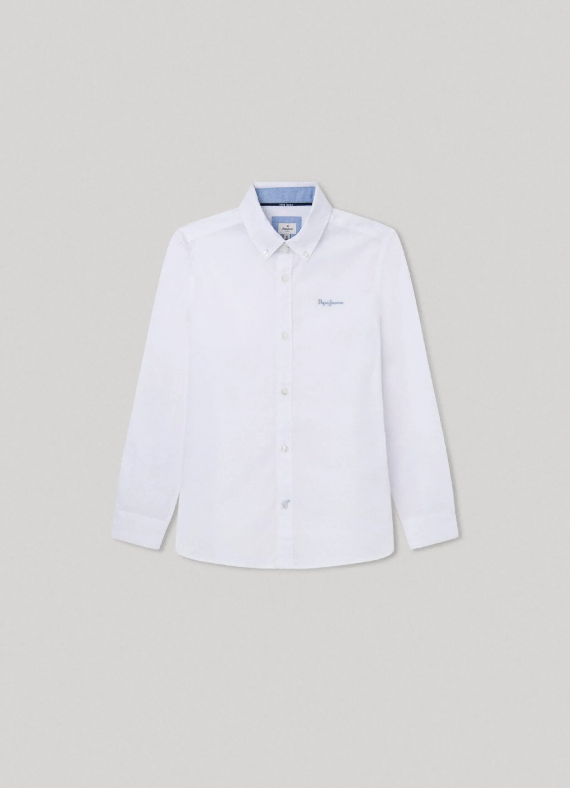 Boy Pepe Jeans Embroidered Logo Poplin Shirt