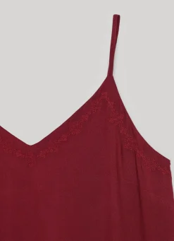 Women Pepe Jeans Embroidered Neckline Strap Top