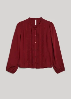 Women Pepe Jeans Embroidered Romantic Cut Blouse