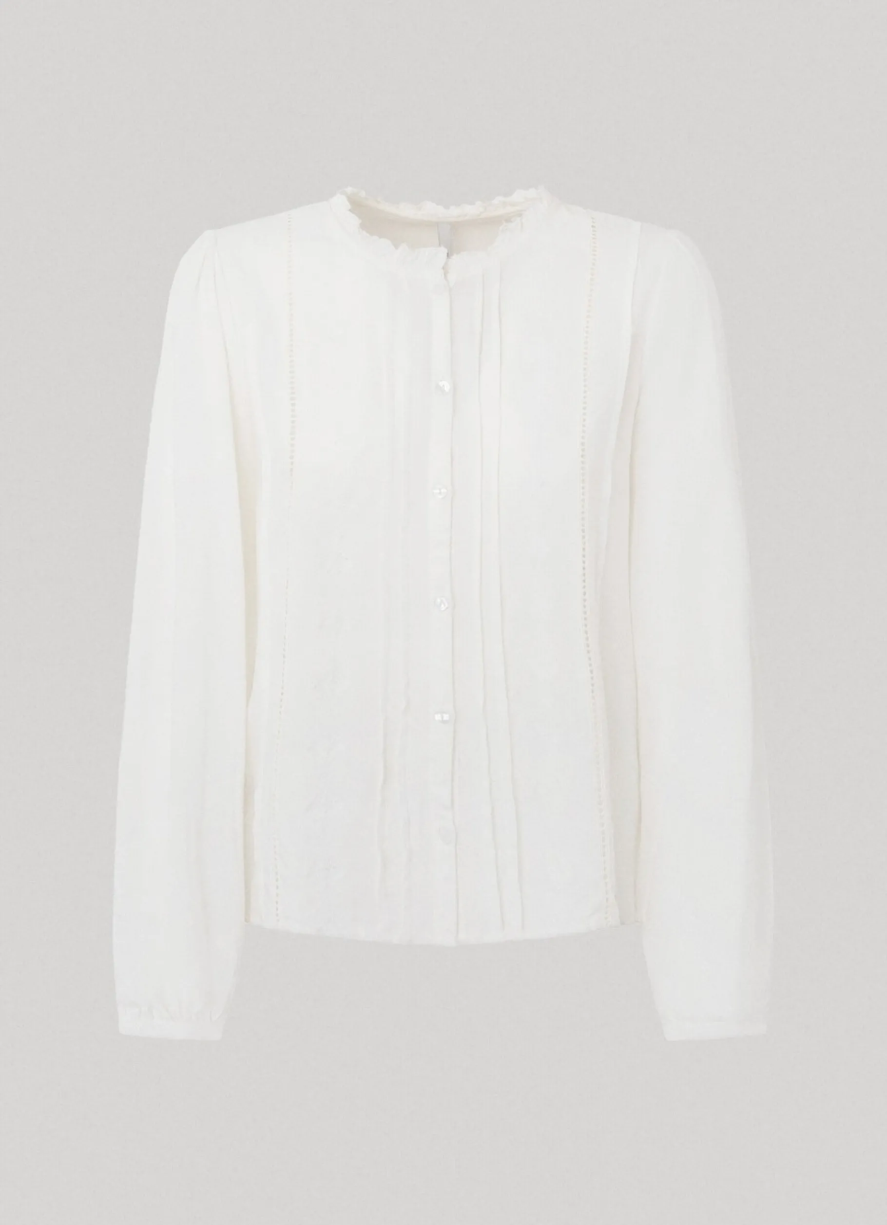 Women Pepe Jeans Embroidered Romantic Cut Blouse