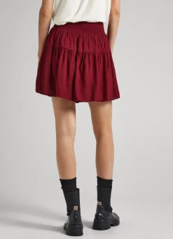 Women Pepe Jeans Embroidered Skirt At Hem