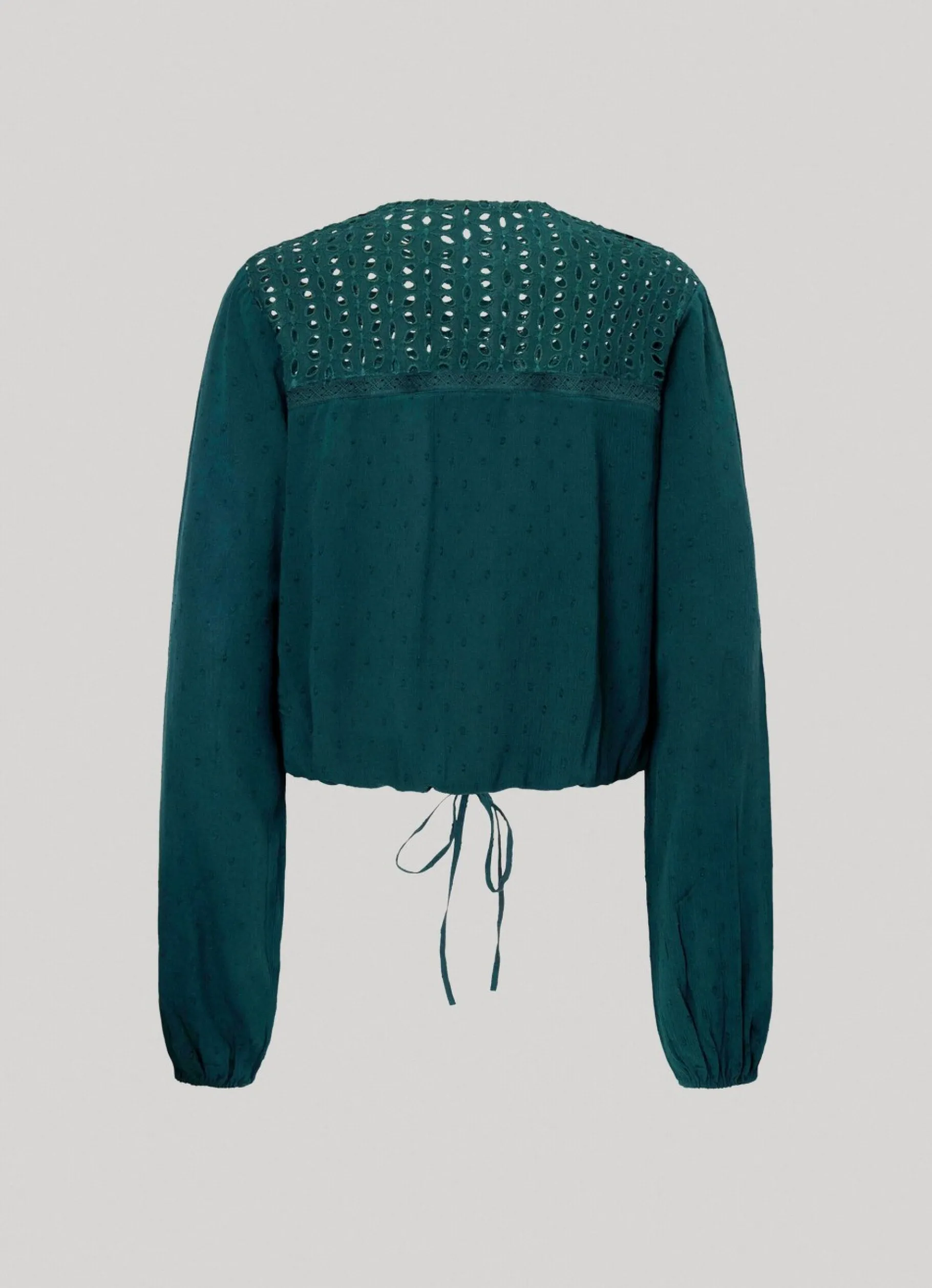 Women Pepe Jeans Eyelet Open Weave Blouse