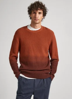 Men Pepe Jeans Fade Effect Colour Block Knit