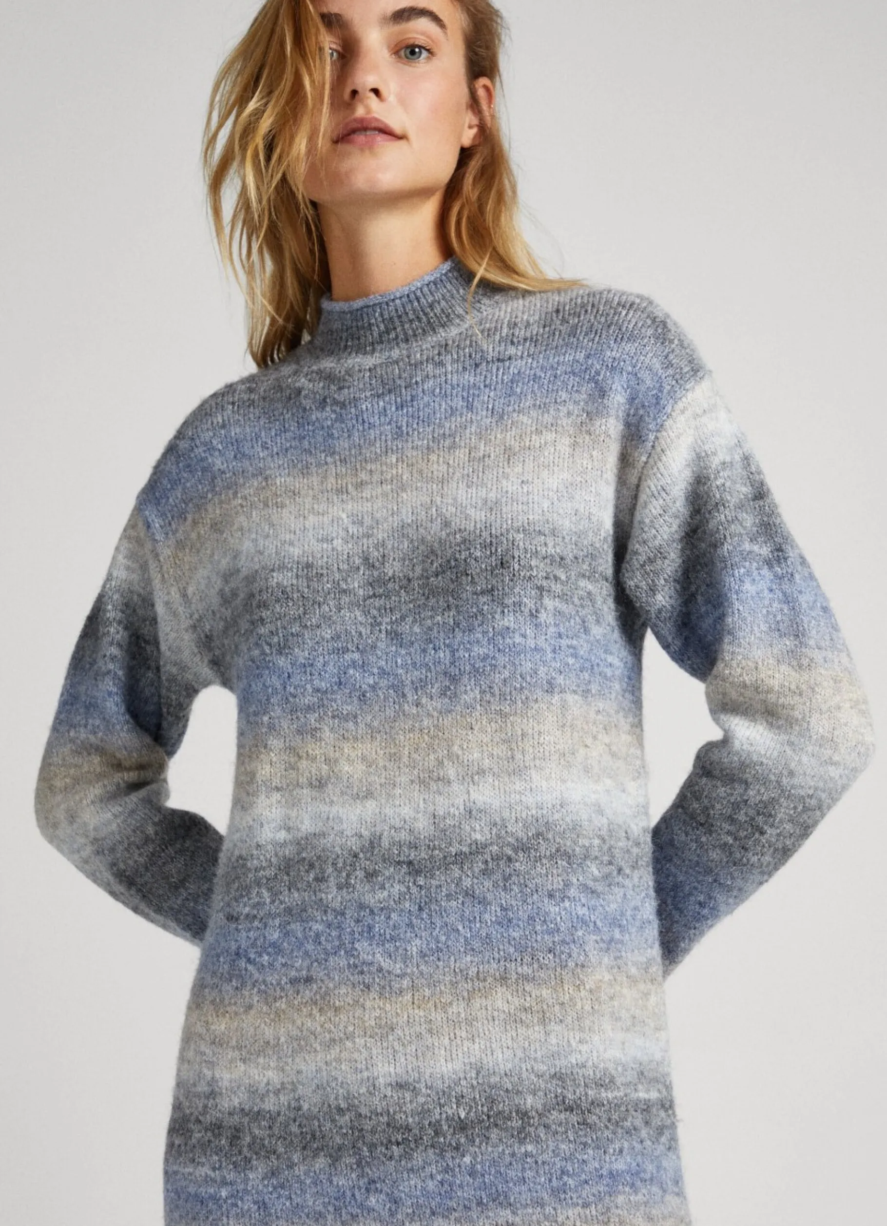 Women Pepe Jeans Faded Effect Melange Dress