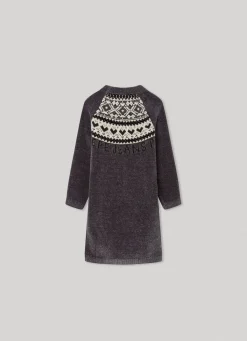 Girl Pepe Jeans Fair Isle Chenille Dress