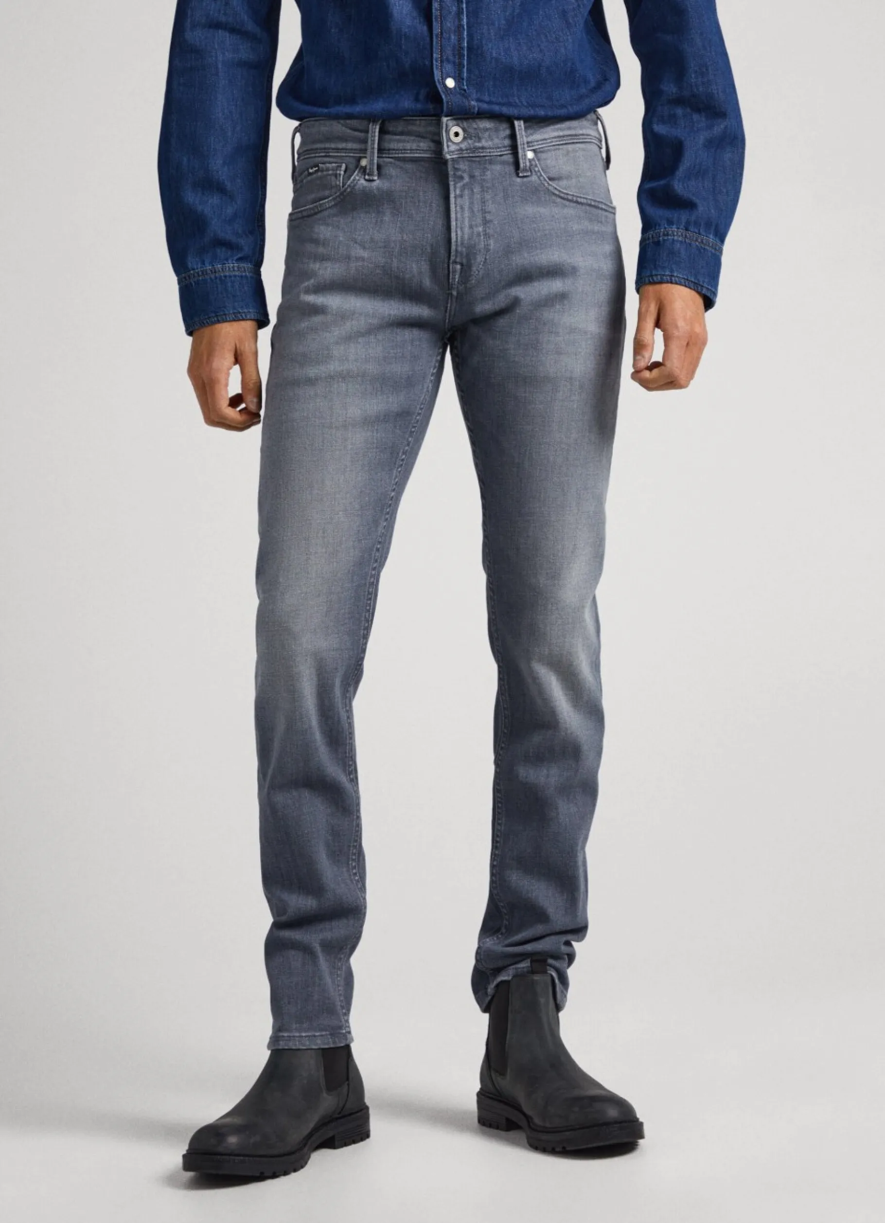 Men Pepe Jeans Finsbury Skinny Fit Low-Rise Jeans